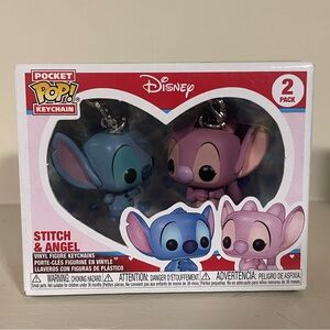 Stitch and Angel Funko Keychain 2-Pack NEW
